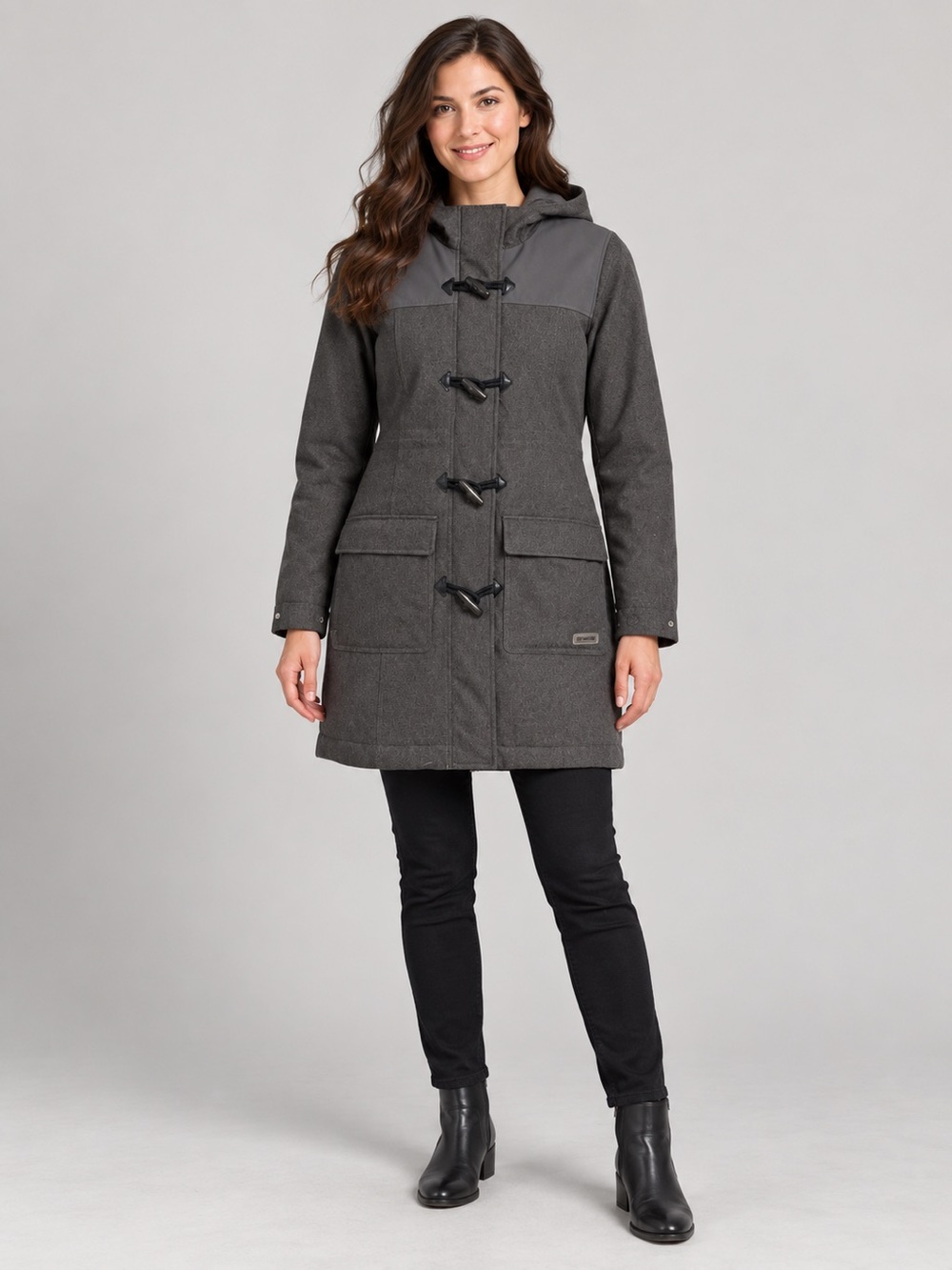 Merrell Select DRY Hooded Toggle Coat Charcoal Gray Small